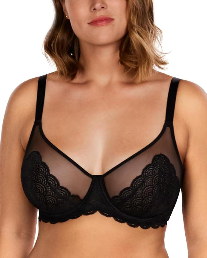 HSIA Minimizer Bras for Women Large Bust Full Coverage Lace Plus Size Bra - Mermaid Scales - Minimizer Bras - Under $25