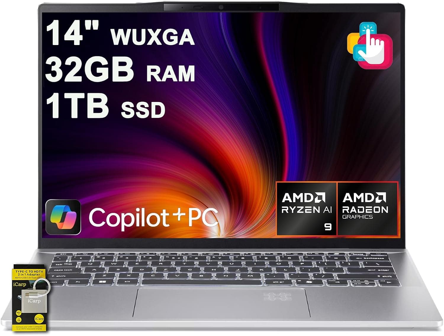 Acer Swift 14 AI | Ryzen AI 9 365 | 32GB/1TB WUXGA Touch