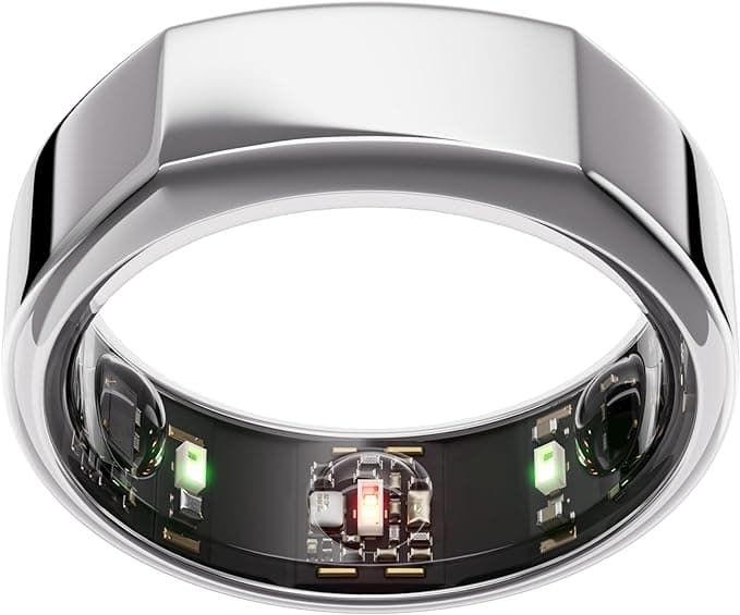Oura Ring Gen3 Heritage - Silver - Size 11 - Smart Ring - Size First with Oura Ring Gen3 Sizing Kit - Sleep Tracking Wearable - Heart Rate - Fitness Tracker - 5-7 Days Battery Life