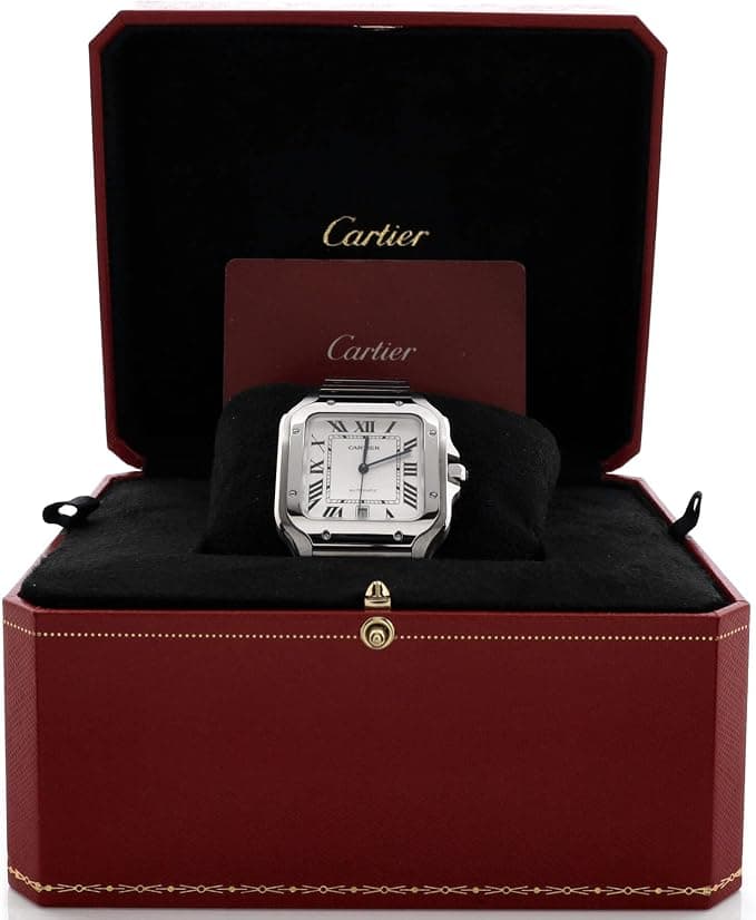 Cartier Pre-Loved Santos de Cartier Automatic Watch Stainless Steel 40 - Fashion Accessories - $2,000+