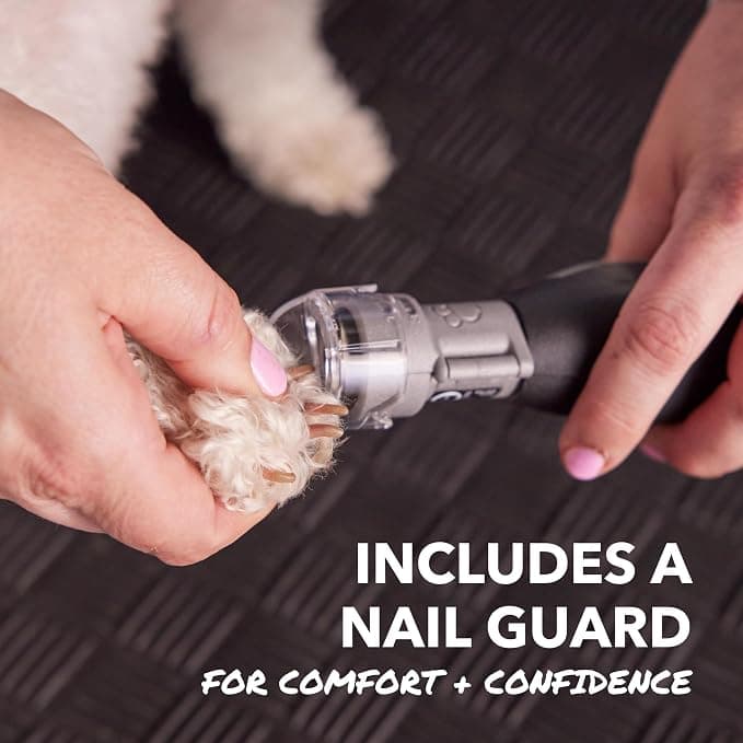 Dremel PawControl 7760-PET grinder with 45-degree guide attached
