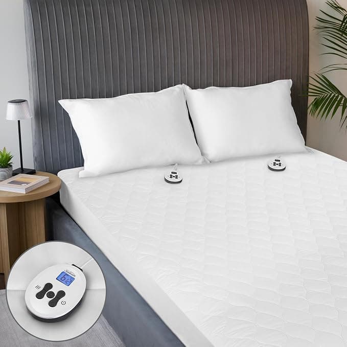 Sunbeam Electric Premium Water Resistant Restful Quilted Heated Mattress Pad (Queen)