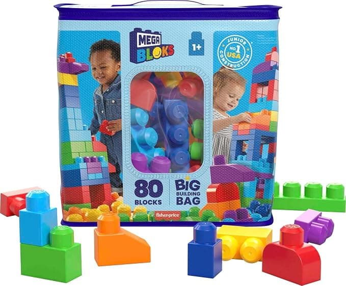 MEGA BLOKS First Builders Big Building Bag 80 Pieces