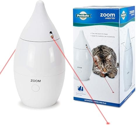 PetSafe Zoom Rotating Laser Cat Toy – 2 Interactive Laser Lights