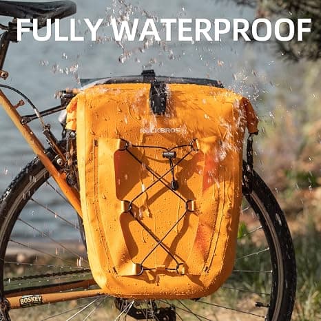 ROCKBROS Bike Panniers Waterproof Rear Rack Bag Max 30L Large Capacity for Cycling Traveling Commuting