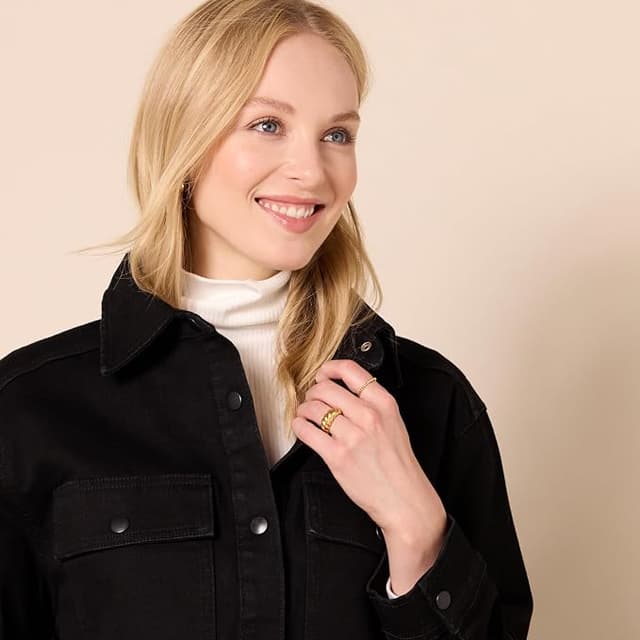Amazon Essentials (Demi's Pick) Women's Oversized-Fit Heavyweight Denim Shirt Jacket