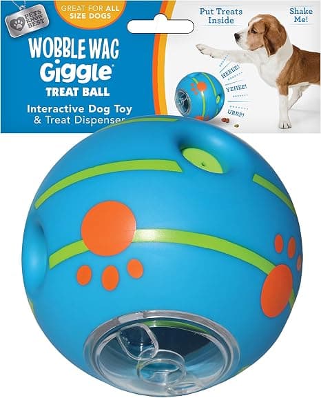 Wobble Wag Giggle Treat Ball – Interactive Dog Toy with Giggle Sounds