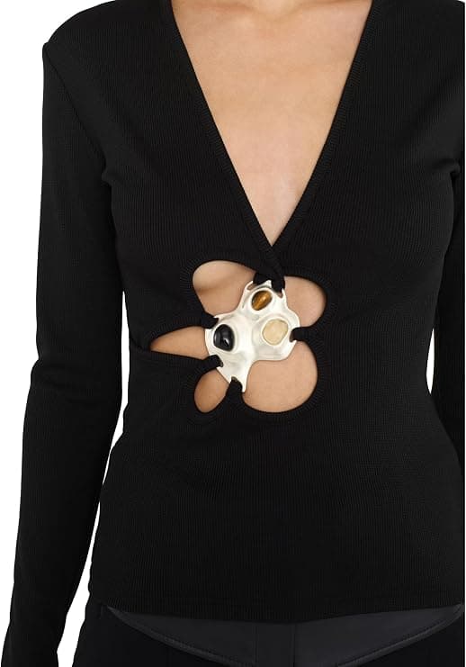Christopher Esber Trio Stone Long Sleeve Top - Designer Tops - Under $1,000