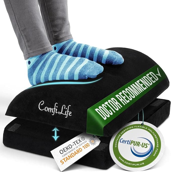 ComfiLife Foot Rest for Under Desk at Work - Airplane Foot Hammock