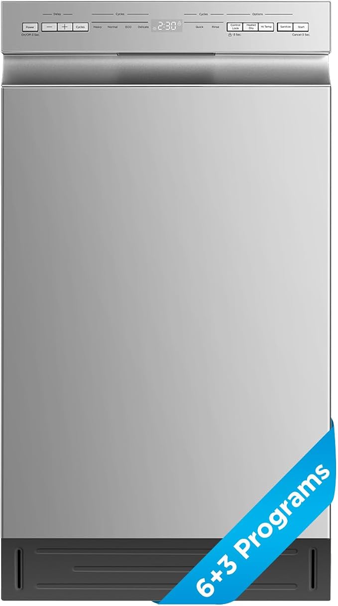 Midea MDF18A1AST Built-in Dishwasher with 8 Place Settings