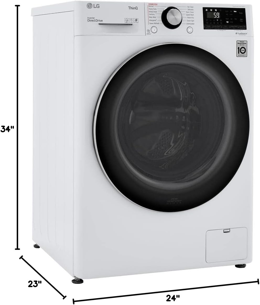 LG WM3555HWA 24 Inch Smart All In One Washer/Dryer