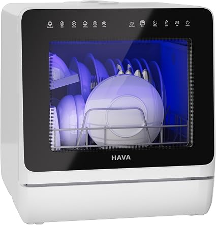 HAVA 2025 NEW Upgraded Countertop Dishwasher with Water Softener