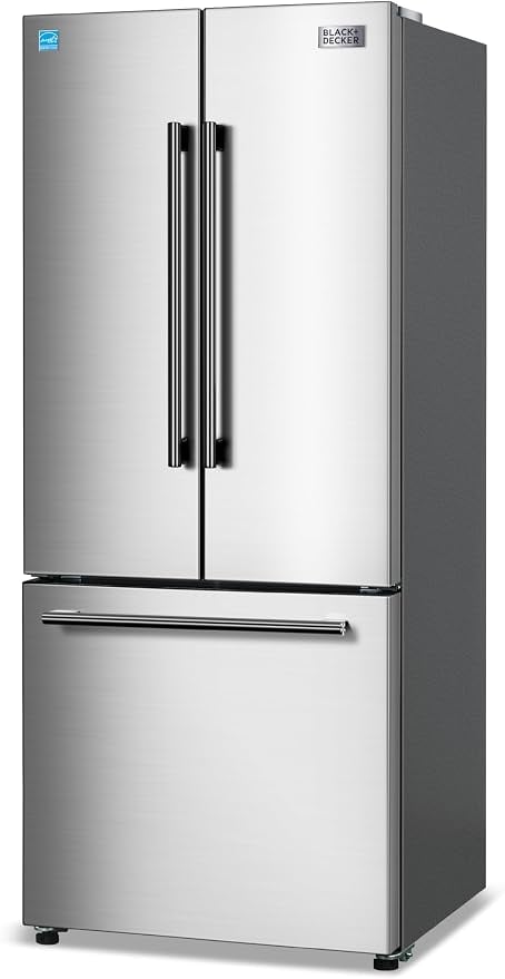 BLACK+DECKER 16 Cu. Ft. French Door Refrigerator with Built-in Ice Maker BRF1600GIMS