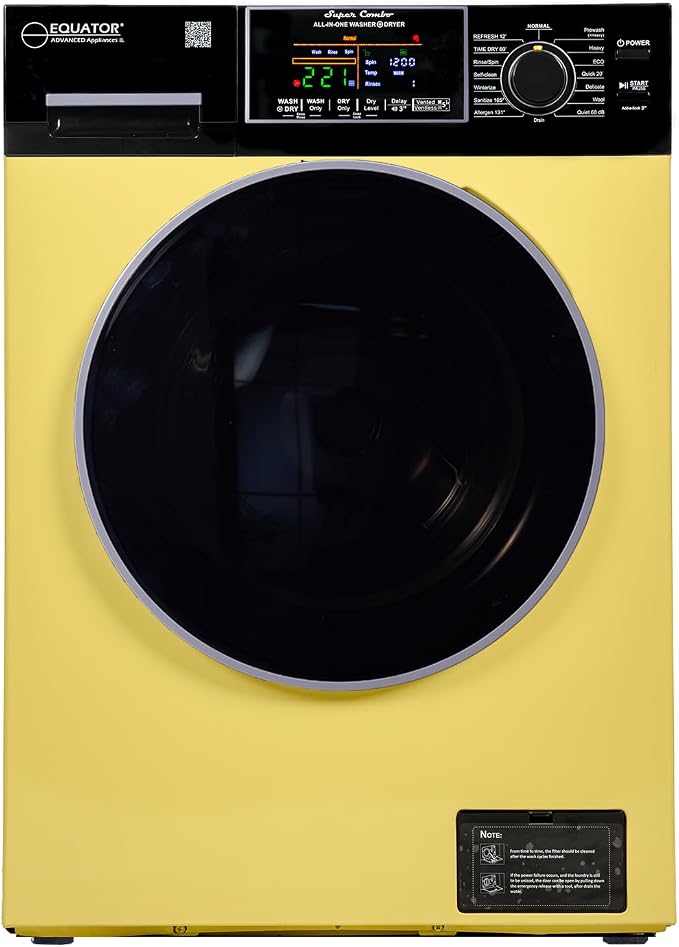 Equator All-In-One VENTED/VENTLESS Washer-Dryer 1.9cf/18lb 1400RPM