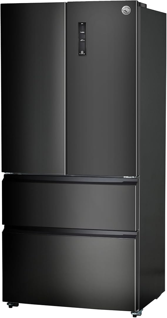 Commercial Cool 18.9 cu ft French Door Refrigerator, 33 Inch, Black, CCRF1890KB