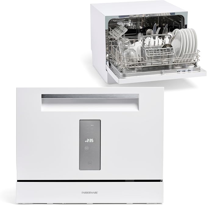 Farberware Compact 6-Place Setting Dishwasher Portable Mini Countertop