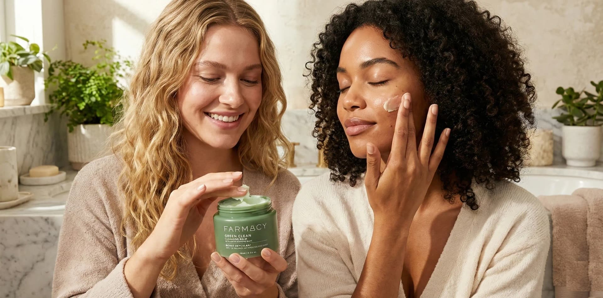 Farmacy Green Clean Cleansing Balm makeup remover for different skin types