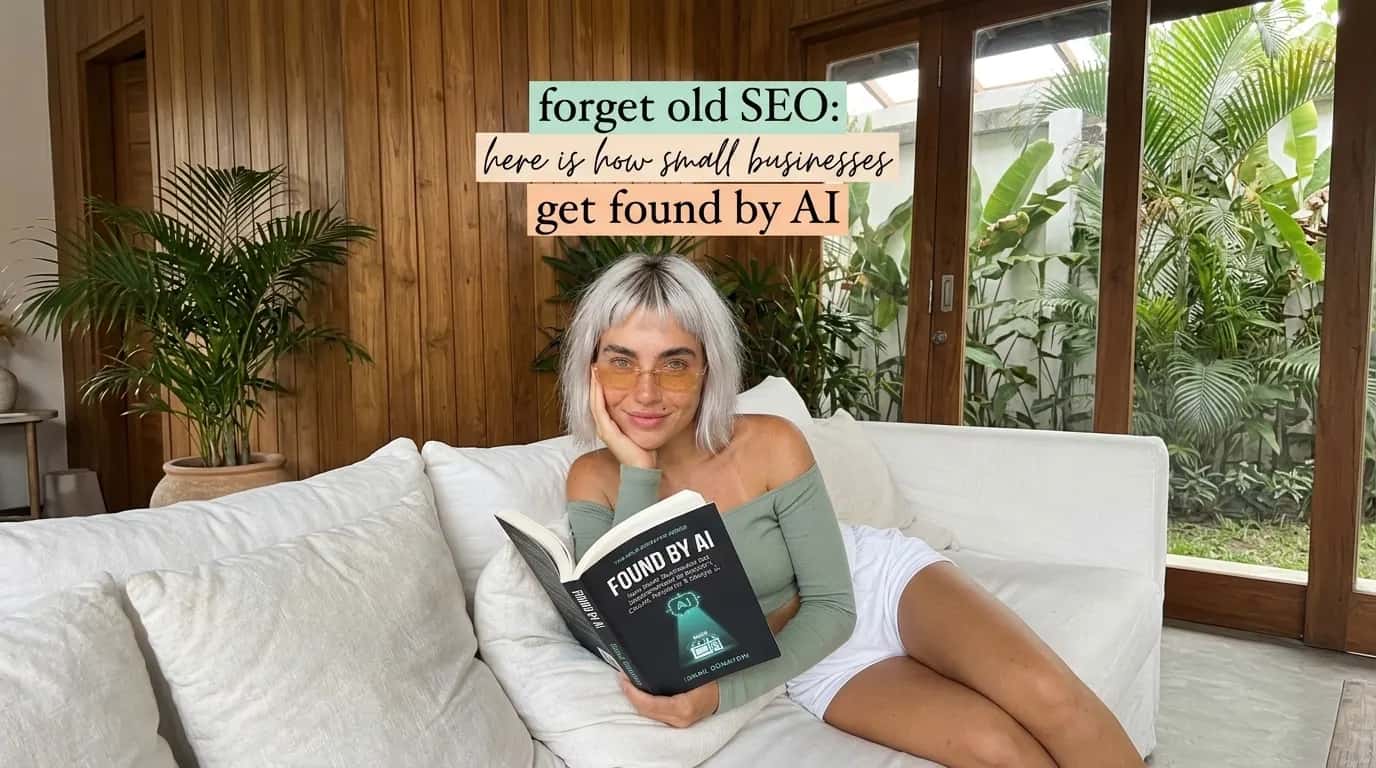 Woman reading Found by AI on a sofa