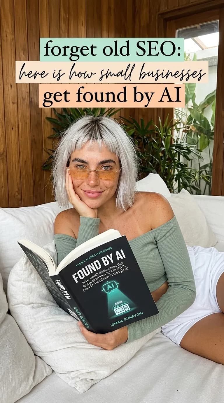 Woman reading Found by AI at home