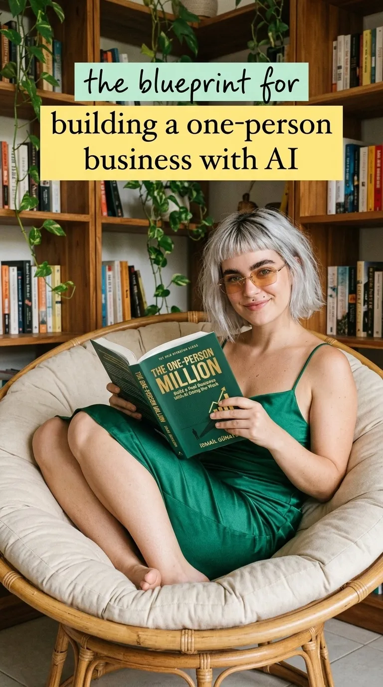 Woman reading The One-Person Million at home