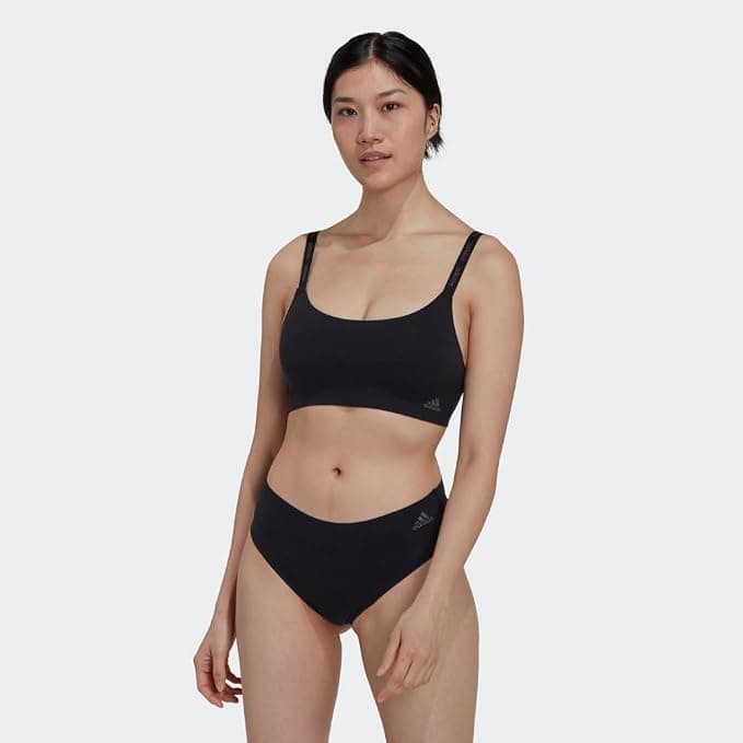 Adidas Womens Micro Flex Wireless Seamless Lounge Bra - Light Impact - Light support - Under $25