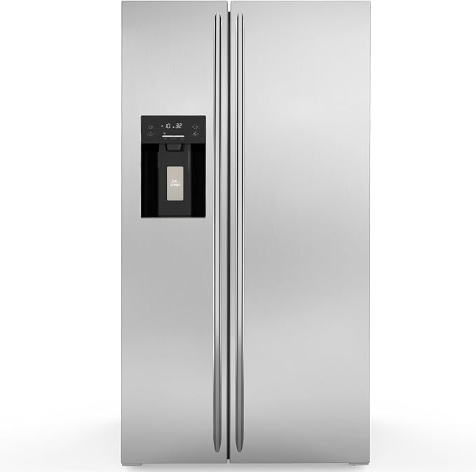 Electactic 20 cu ft French Door Stainless Steel Refrigerator with Water Dispenser and Ice Maker