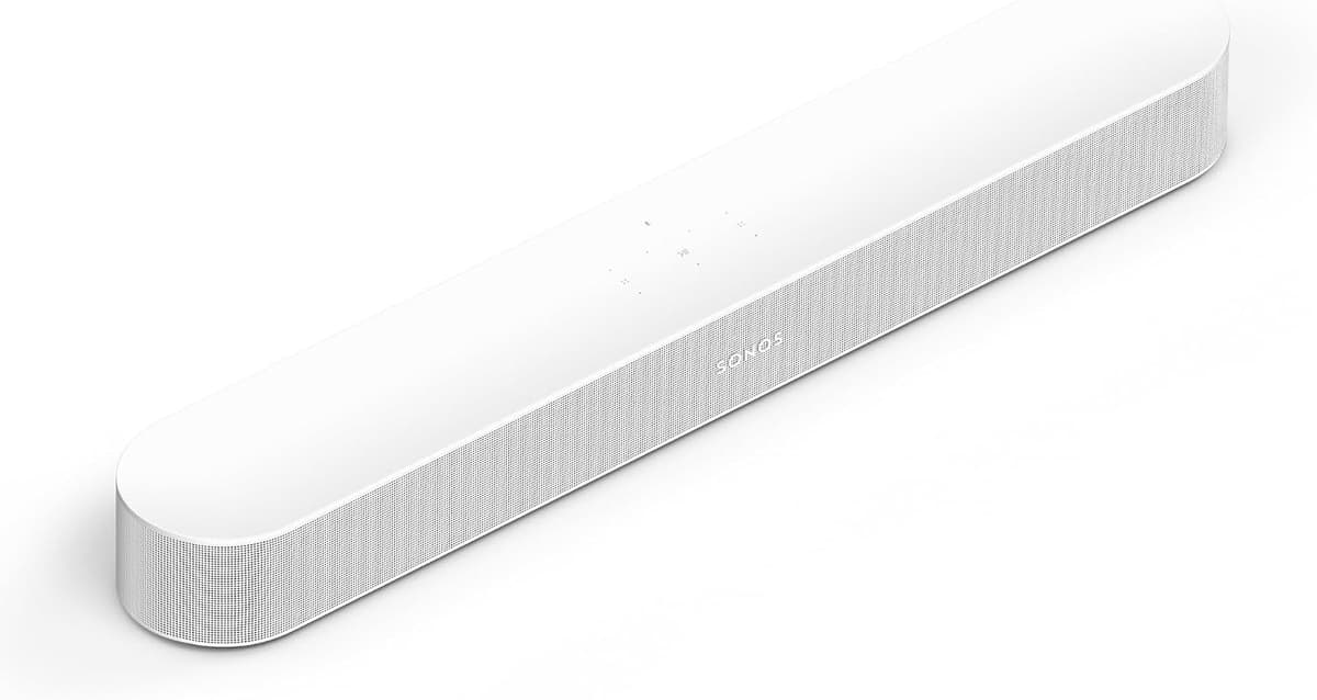 Sonos Beam Gen 2 White Soundbar with Dolby Atmos for home theater