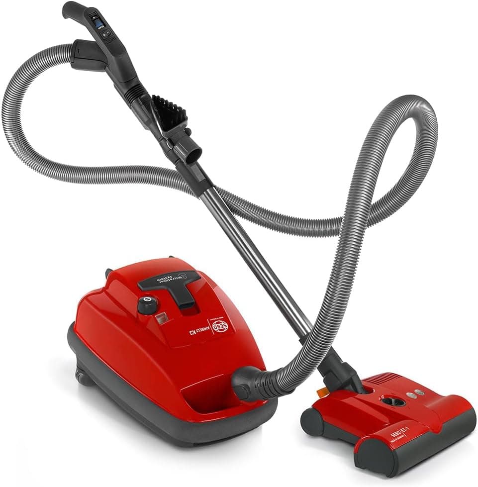SEBO AIRBELT K3 Premium Canister Vacuum Cleaner with 7-Year Motor Warranty, Comes with Powerful ET-1 Powerhead for Pets and Carpeting + Parquet Brush, 37-Foot Operating Radius, Made in Germany