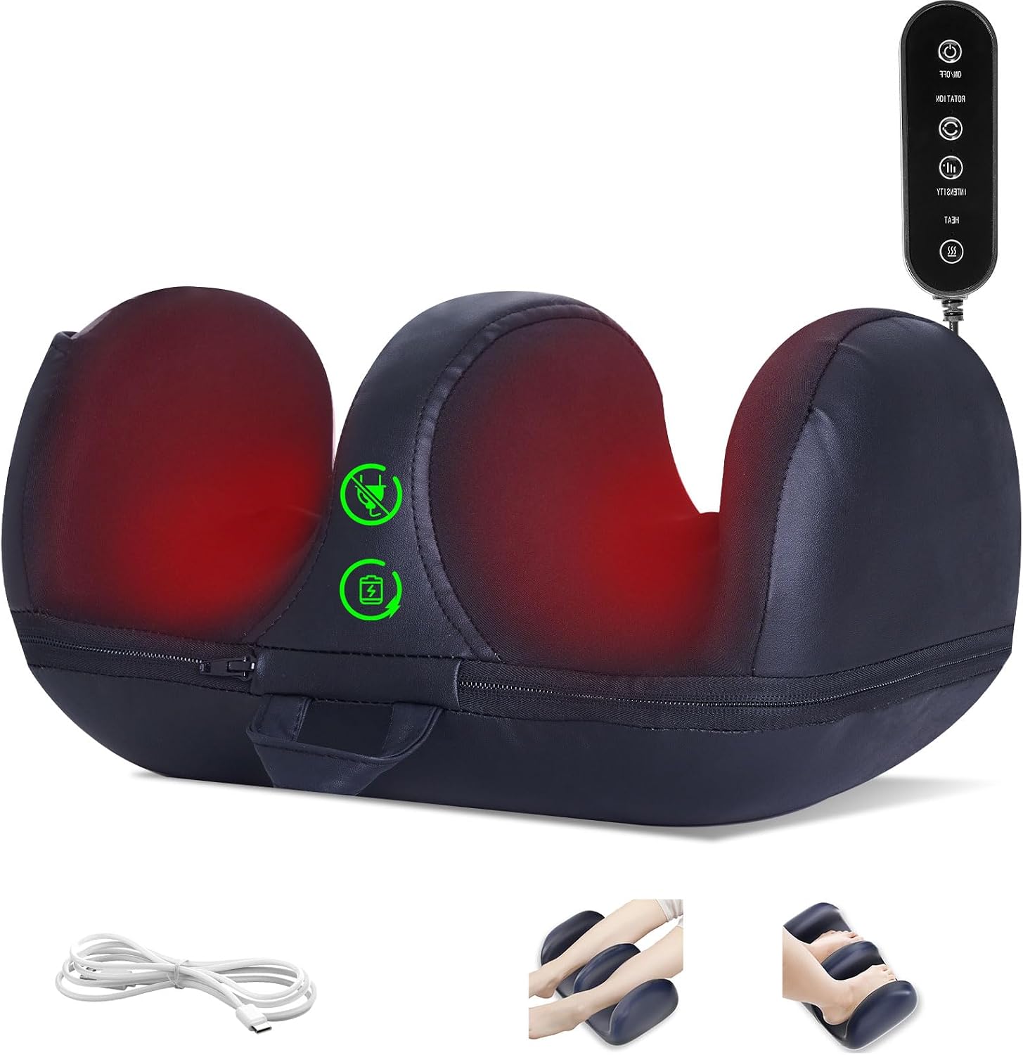 Cordless Rechargeable Foot Massager with Heat - Best Wellness Accessory for Home Office