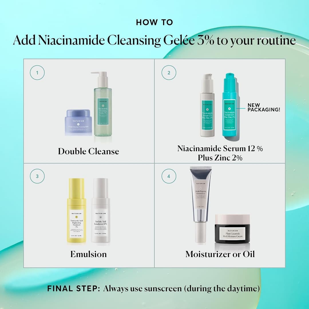 Naturium Niacinamide Cleansing Gelée 3% Plus Hyaluronic Acid & Vitamin C