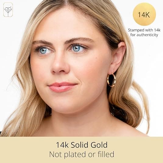 MAX + STONE 14k Gold Hoop Earrings