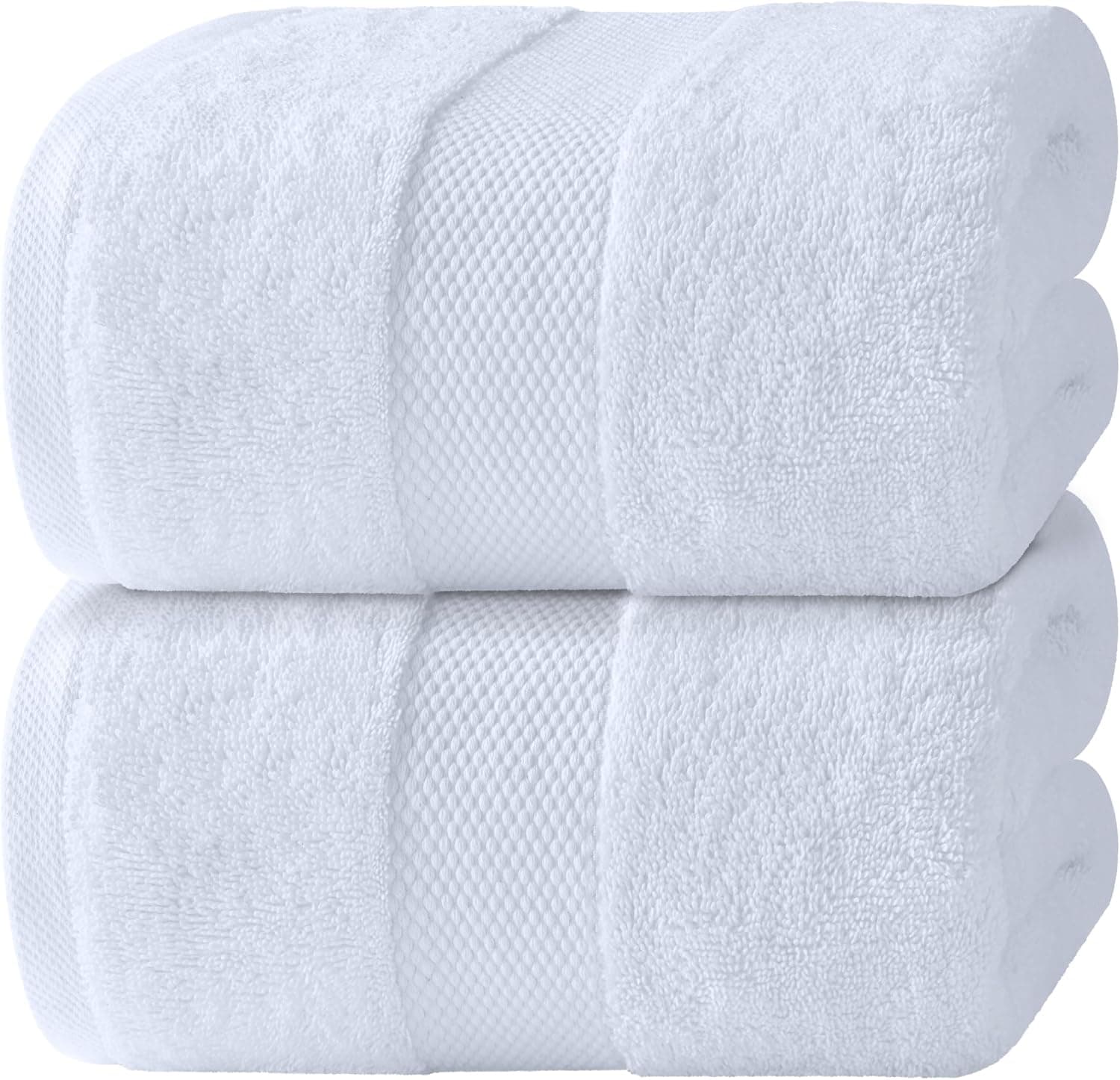White Classic Luxury Bath Sheets Towels (2 Pack)