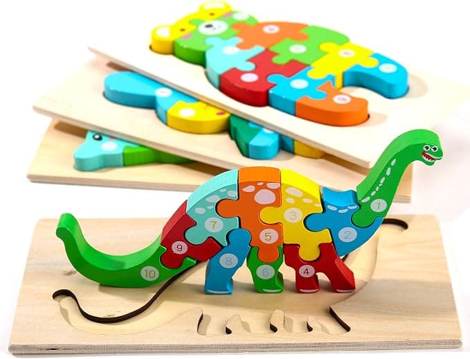 Montessori Wooden Animal Puzzles 4-Pack