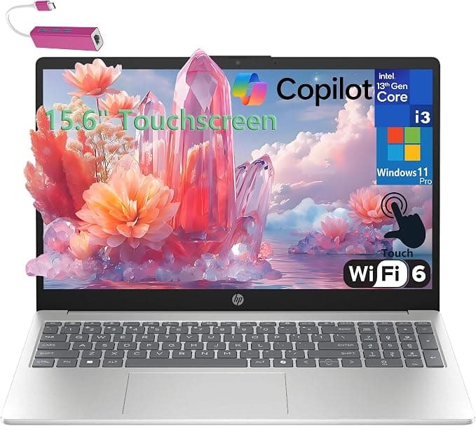 HP Touchscreen Laptop Computer for College Student Home Study & Business, 32GB RAM, 1TB PCIe SSD, 13th Gen Intel Core (Beat i5-1155G7), 15.6", WiFi 6, HDMI, Windows 11 Pro, Tichang Type-C HUB