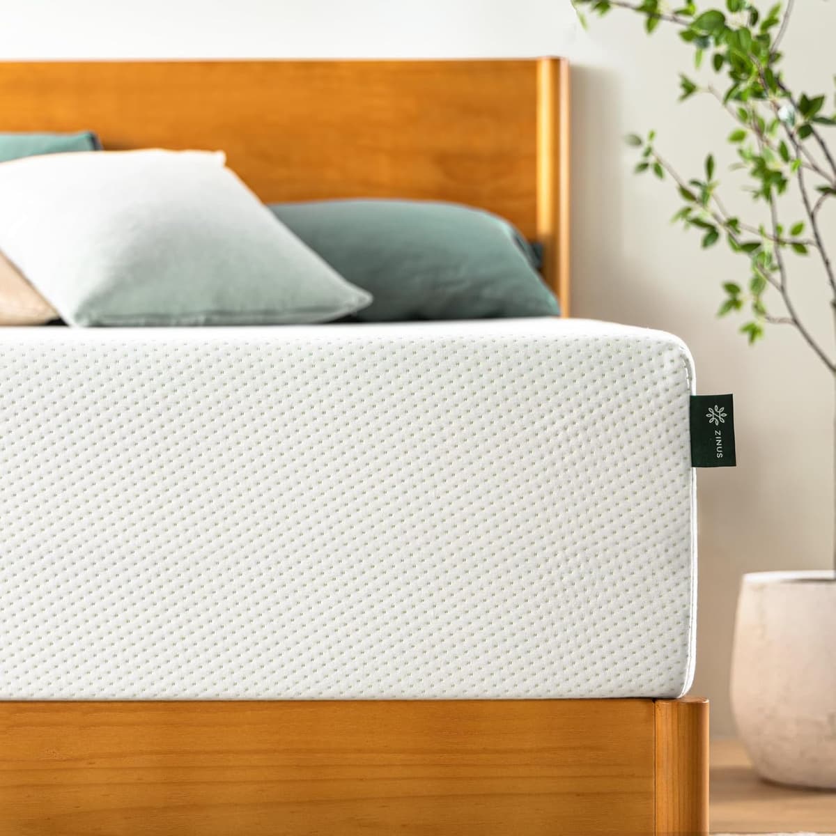 ZINUS 12 Inch Queen Green Tea Memory Foam Mattress