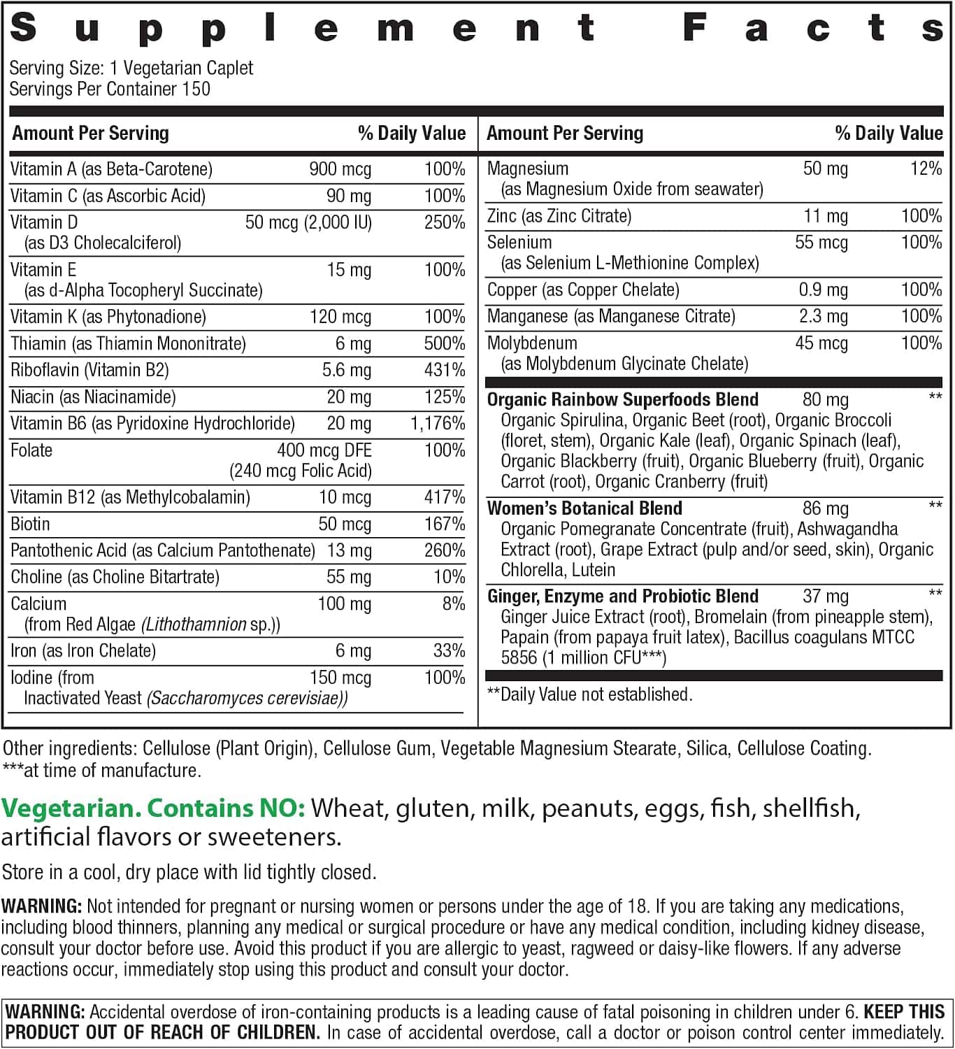 Rainbow Light Womens Multivitamin One +