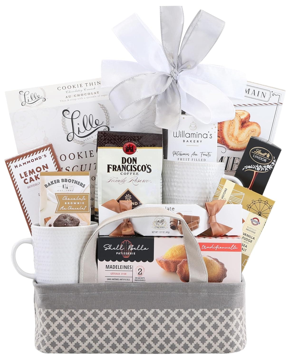 Gourmet Cheese & Wine Gift Basket with premium cheeses, crackers, wine, and accompaniments in an elegant gift box