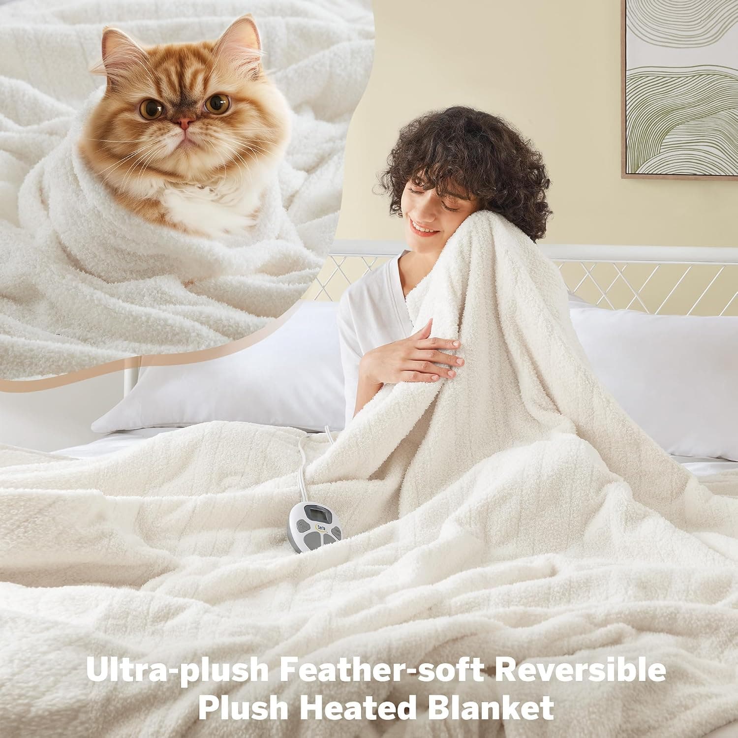 Serta Heated Blanket (Queen, Ivory)